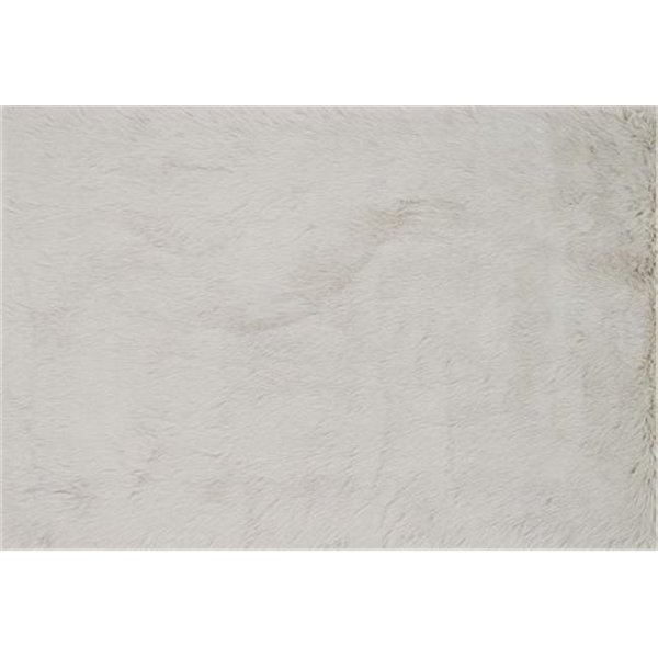 Marshmallow Fluff Loloi DANSDA-04SN002030 Shags Stone Rug 2 x 3 Ft. DANSDA-04SN002030